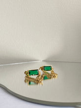 Load image into Gallery viewer, Emerald Drop Earrings
