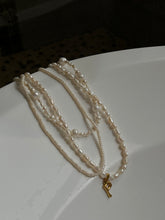 Load image into Gallery viewer, Pearl Initial Necklace

